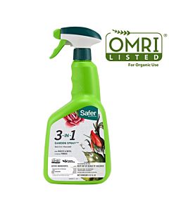 Safer® Brand 3-in-1 32oz Ready-to-Use Garden Spray OMRI Listed® for Organic Use