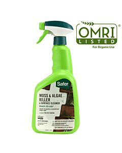 Safer® Brand RTU 32oz Moss and Algae Killer and Surface Cleaner OMRI Listed®, bottle front