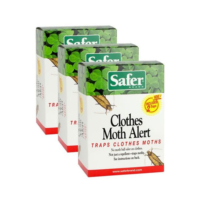 Safer Brand Clothes Moth Alert Traps - 6 Pack