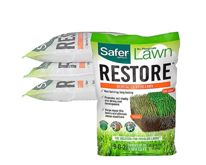 One Year Supply Lawn Restore Fertilizer - small yards up to 5,000 sq ft